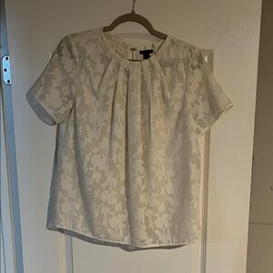 Ann Taylor Ivory Floral Blouse